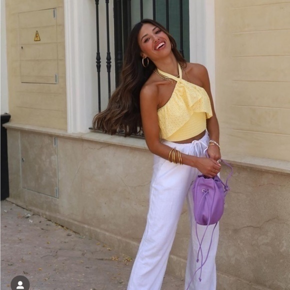 Zara embroidered eyelet knit top 4331 129 - Picture 7 of 8